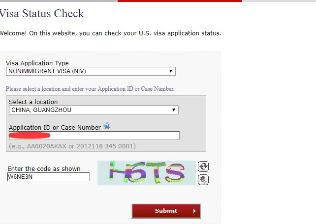美国签证状态查询